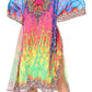 Sakkas Kristy Long Tall Lightweight Caftan Dress / Cover Up With V-Neck Jewels