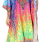 Sakkas Kristy Long Tall Lightweight Caftan Dress / Cover Up With V-Neck Jewels