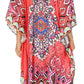Sakkas Kristy Long Tall Lightweight Caftan Dress / Cover Up With V-Neck Jewels