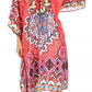 Sakkas Kristy Long Tall Lightweight Caftan Dress / Cover Up With V-Neck Jewels
