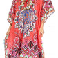 Sakkas Kristy Long Tall Lightweight Caftan Dress / Cover Up With V-Neck Jewels