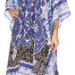 Sakkas Kristy Long Tall Lightweight Caftan Dress / Cover Up With V-Neck Jewels