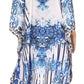 Sakkas Kristy Long Tall Lightweight Caftan Dress / Cover Up With V-Neck Jewels