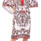Sakkas Kristy Long Tall Lightweight Caftan Dress / Cover Up With V-Neck Jewels