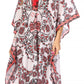 Sakkas Kristy Long Tall Lightweight Caftan Dress / Cover Up With V-Neck Jewels