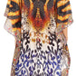 Sakkas Kristy Long Tall Lightweight Caftan Dress / Cover Up With V-Neck Jewels