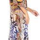 Sakkas Kristy Long Tall Lightweight Caftan Dress / Cover Up With V-Neck Jewels