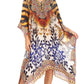 Sakkas Kristy Long Tall Lightweight Caftan Dress / Cover Up With V-Neck Jewels