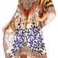 Sakkas Kristy Long Tall Lightweight Caftan Dress / Cover Up With V-Neck Jewels