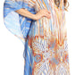 Sakkas Kristy Long Tall Lightweight Caftan Dress / Cover Up With V-Neck Jewels