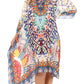 Sakkas Kristy Long Tall Lightweight Caftan Dress / Cover Up With V-Neck Jewels