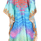 Sakkas Kristy Long Tall Lightweight Caftan Dress / Cover Up With V-Neck Jewels