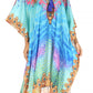 Sakkas Kristy Long Tall Lightweight Caftan Dress / Cover Up With V-Neck Jewels