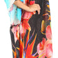Sakkas Kristy Long Tall Lightweight Caftan Dress / Cover Up With V-Neck Jewels