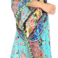 Sakkas Kristy Long Tall Lightweight Caftan Dress / Cover Up With V-Neck Jewels