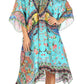 Sakkas Kristy Long Tall Lightweight Caftan Dress / Cover Up With V-Neck Jewels