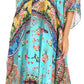 Sakkas Kristy Long Tall Lightweight Caftan Dress / Cover Up With V-Neck Jewels