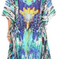 Sakkas Kristy Long Tall Lightweight Caftan Dress / Cover Up With V-Neck Jewels