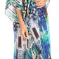 Sakkas Kristy Long Tall Lightweight Caftan Dress / Cover Up With V-Neck Jewels