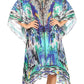 Sakkas Kristy Long Tall Lightweight Caftan Dress / Cover Up With V-Neck Jewels