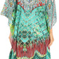 Sakkas Kristy Long Tall Lightweight Caftan Dress / Cover Up With V-Neck Jewels