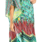Sakkas Kristy Long Tall Lightweight Caftan Dress / Cover Up With V-Neck Jewels