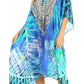 Sakkas Kristy Long Tall Lightweight Caftan Dress / Cover Up With V-Neck Jewels