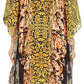 Sakkas Kristy Long Tall Lightweight Caftan Dress / Cover Up With V-Neck Jewels