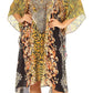Sakkas Kristy Long Tall Lightweight Caftan Dress / Cover Up With V-Neck Jewels