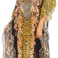 Sakkas Kristy Long Tall Lightweight Caftan Dress / Cover Up With V-Neck Jewels