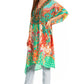 Sakkas Kristy Long Tall Lightweight Caftan Dress / Cover Up With V-Neck Jewels