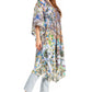 Sakkas Kristy Long Tall Lightweight Caftan Dress / Cover Up With V-Neck Jewels