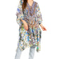 Sakkas Kristy Long Tall Lightweight Caftan Dress / Cover Up With V-Neck Jewels