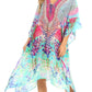 Sakkas Kristy Long Tall Lightweight Caftan Dress / Cover Up With V-Neck Jewels