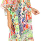 Sakkas Kristy Long Tall Lightweight Caftan Dress / Cover Up With V-Neck Jewels