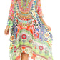 Sakkas Kristy Long Tall Lightweight Caftan Dress / Cover Up With V-Neck Jewels