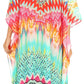 Sakkas Kristy Long Tall Lightweight Caftan Dress / Cover Up With V-Neck Jewels