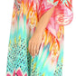 Sakkas Kristy Long Tall Lightweight Caftan Dress / Cover Up With V-Neck Jewels