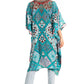 Sakkas Kristy Long Tall Lightweight Caftan Dress / Cover Up With V-Neck Jewels
