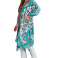 Sakkas Kristy Long Tall Lightweight Caftan Dress / Cover Up With V-Neck Jewels