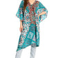Sakkas Kristy Long Tall Lightweight Caftan Dress / Cover Up With V-Neck Jewels