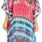 Sakkas Kristy Long Tall Lightweight Caftan Dress / Cover Up With V-Neck Jewels