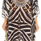 Sakkas Kristy Long Tall Lightweight Caftan Dress / Cover Up With V-Neck Jewels