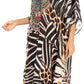 Sakkas Kristy Long Tall Lightweight Caftan Dress / Cover Up With V-Neck Jewels