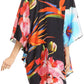 Sakkas Tallulah Wide Circle Blouse V Neck Top With Tassle Ties And Rhinestones