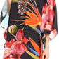 Sakkas Tallulah Wide Circle Blouse V Neck Top With Tassle Ties And Rhinestones