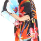 Sakkas Tallulah Wide Circle Blouse V Neck Top With Tassle Ties And Rhinestones
