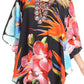Sakkas Tallulah Wide Circle Blouse V Neck Top With Tassle Ties And Rhinestones