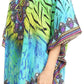 Sakkas Tallulah Wide Circle Blouse V Neck Top With Tassle Ties And Rhinestones