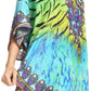 Sakkas Tallulah Wide Circle Blouse V Neck Top With Tassle Ties And Rhinestones